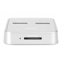 Digitus Stacja dokująca do dysków SSD M.2 NVMe + M.2 SATA z czytnikiem kart SD-Express, USB-C, Srebrna