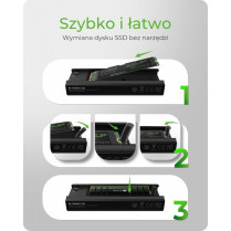 IcyBox Stacja dokująca IB-180MC-C31 M.2 NVMe&SATA Docking, USB 3.2 (Gen2) Type-C, Aluminium