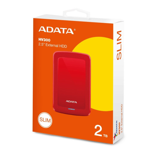Adata DashDrive HV300 2TB 2.5 USB3.1 Czerwony