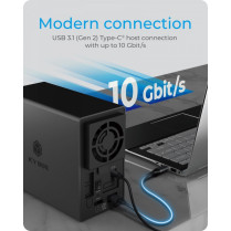 IcyBox Obudowa IB-RD3802-C31 RAID 2xSATA HDD na 1xUSB 3.1 Gen 2Type-C, RAID 0,1