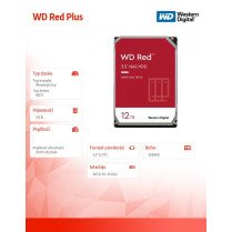 Western Digital Dysk 3,5 cala WD Red Plus 12TB CMR 256MB/7200RPM Class