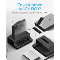 IcyBox Stacja dokująca i klonująca IB-2914MSCL-C31 2,5 i 3,5 cala na M.2 NVMe
