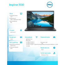 Dell Notebook Inspiron 3530/Core i7-1355U/16GB/1TB SSD/15.6 FHD/Intel Iris Xe/WLAN + BT/Kb/4 Cell/W11Home/2Y Basic Onsite