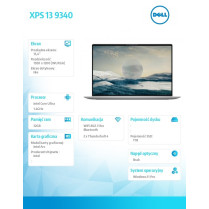 Dell Notebook XPS 13 9340/Ultra 7 155H/32GB/1TB SSD/13.4 FHD AntiGlare/Arc/WLAN + BT/Backlit Kb/3 Cell/W11Pro