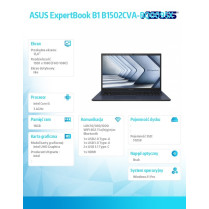 Asus Notebook ExpertBook B1 B1502CVA-BQ0095X - i5-1335U/16GB/512GB/15.6" FHD/Win 11 PRO/3YRS
