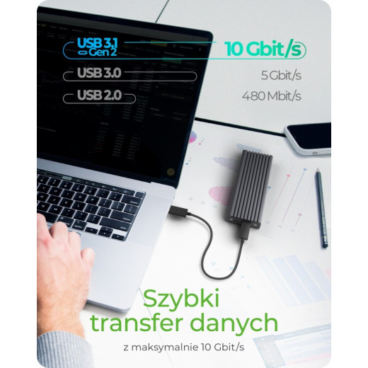 IcyBox IB-1817MC-C31 TypeC USB 3.1 (Gen 2) na PCI NVMe & SATA M.2 2230/2242/2260/2280 SSD