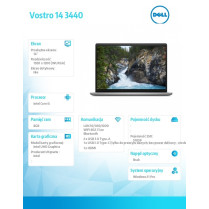 Dell Notebook Vostro 14 (3440) Win11Pro i5-1334U/8GB/512GB SSD/14.0 FHD+/Intel UHD/FgrPr/Cam & Mic/WLAN + BT/Backlit Kb/3