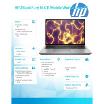 HP Inc. Mobilna stacja robocza ZBook Fury G11/W11P i7-14700HX 32GB/1TB/16.0 62X78EA