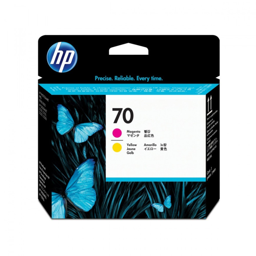 HP Inc. Głowica nr 70 Purpurowy (Magenta) & Żółty C9406A