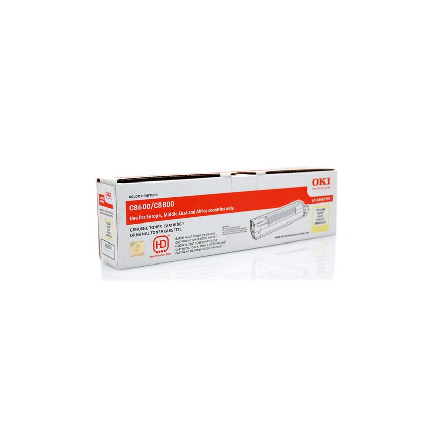 OKI Toner C8600 Yellow 6k