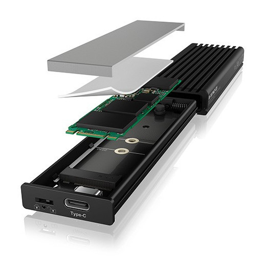 IcyBox Obudowa IB-1817MCT-C31 NVMe/SATA M.2 2230/2242/2260/2280 Beznarzędziowa