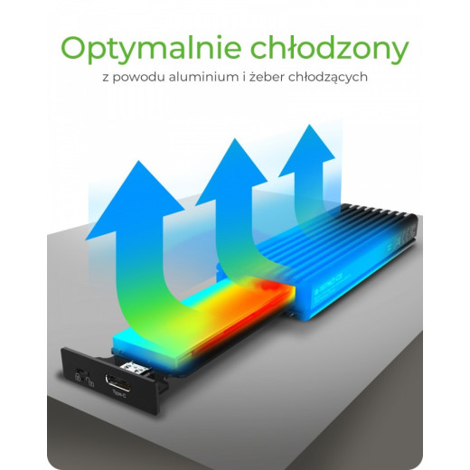 IcyBox Obudowa IB-1817MCT-C31 NVMe/SATA M.2 2230/2242/2260/2280 Beznarzędziowa