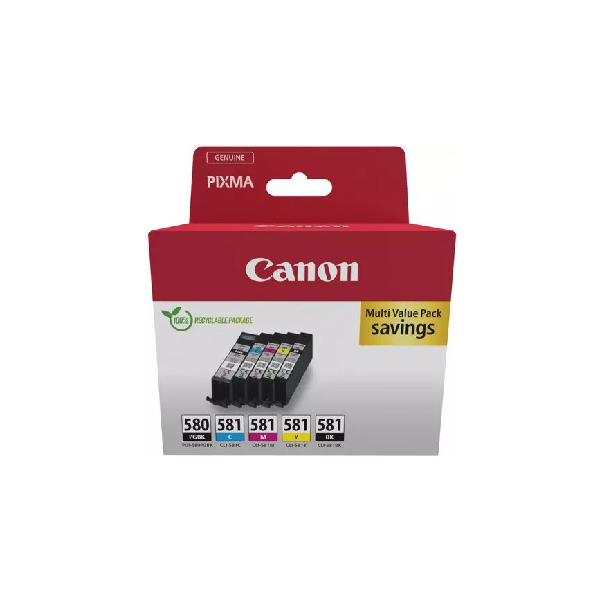 Canon Tusz PGI-580/CLI-581 PGBK/C/M /Y/BK MULTI z zabezpieczeniem 2078C008