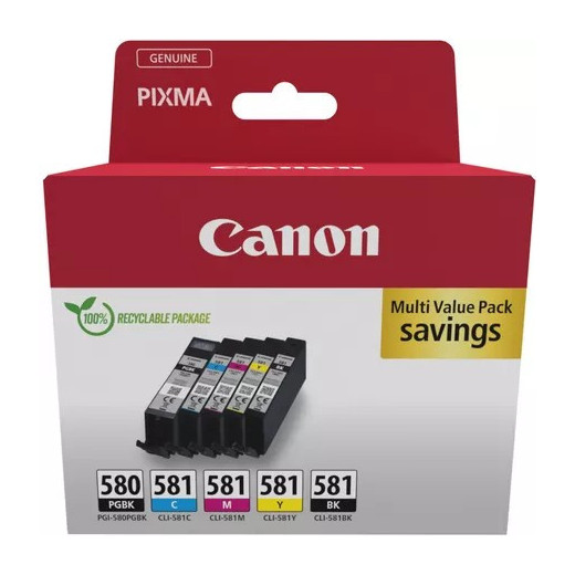 Canon Tusz PGI-580/CLI-581 PGBK/C/M /Y/BK MULTI z zabezpieczeniem 2078C008