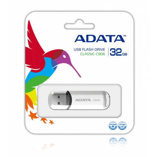 Adata Pendrive DashDrive Classic C906 32GB USB2.0 białe