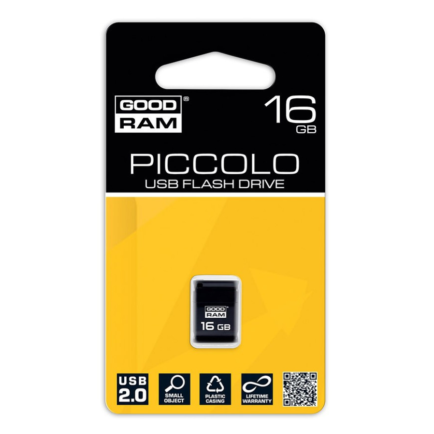 GOODRAM PICOLLO 16GB USB 2.0 Czarny