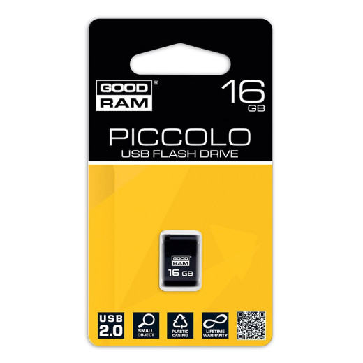 GOODRAM PICOLLO 16GB USB 2.0 Czarny