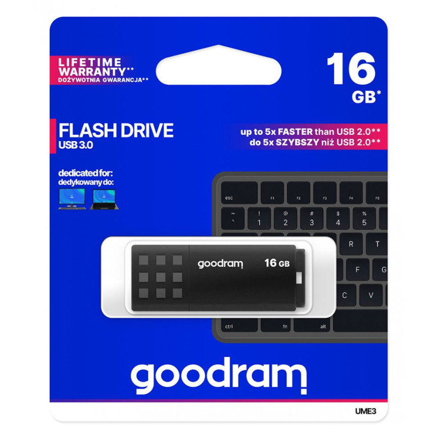 GOODRAM Pendrive UME3 16GB USB 3.0 Czarny
