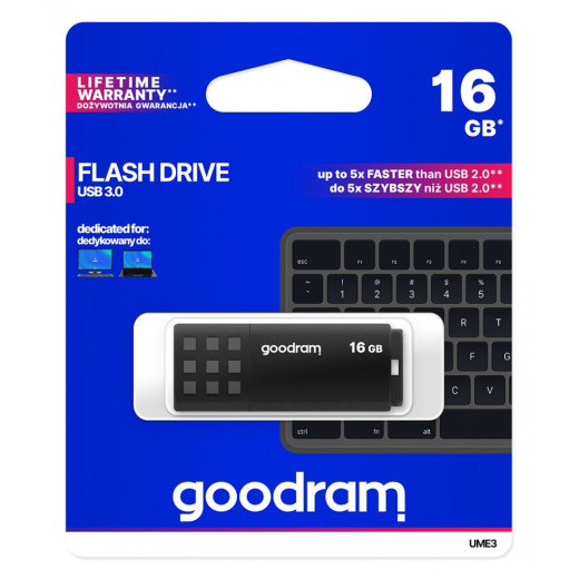 GOODRAM Pendrive UME3 16GB USB 3.0 Czarny