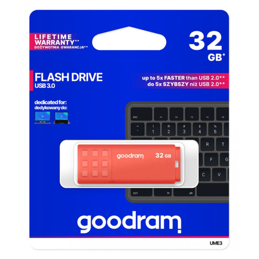 GOODRAM Pendrive UME3 32GB USB 3.0 Pomarańczowy