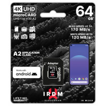 GOODRAM Karta pamięci microSD IRDM 64GB UHS-I U3 A2 + adapter