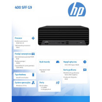 HP Inc. Komputer 400 SFF G9 i5-12500 256GB/8GB/DVD/W11P 6A830EA