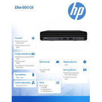 HP Inc. Komputer Elite 600G9 MT i5-12500 512/16G/W11Pro 6B2G9EA