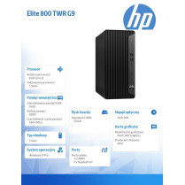 HP Inc. Komputer Elite 800 TWR G9 i5-12600 512GB/16GB/DVD/W11P 5V8U1EA