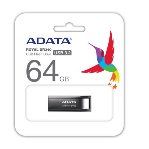 Adata Pendrive UR340 64GB USB3.2 Gen1 Czarny