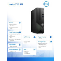 Dell Komputer Vostro 3710 SFF Win11Pro i7-12700/16GB/512GB SSD/Intel UHD 770/DVD RW/WLAN + BT/Kb/Mouse/3YPS