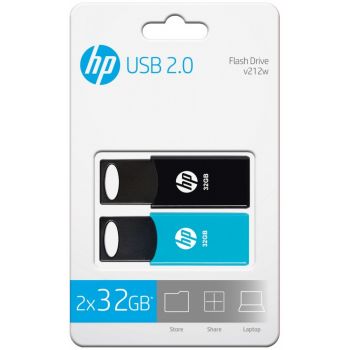 HP Inc. Pendrive 32GB USB 2.0 TWINPACK HPFD212-32-TWIN