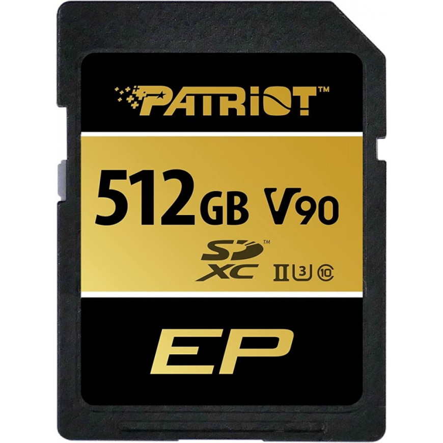 Patriot Karta pamięci SDXC 512GB V90 UHS-II U3 C10 300/260MB/s