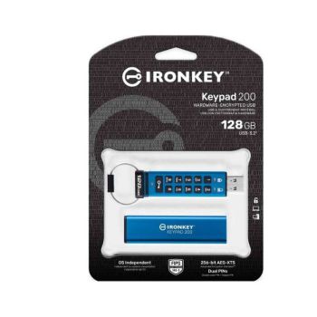 Kingston Pendrive 128GB IronKey Keypad 200 FIPS140-3 Level 3 AES-256