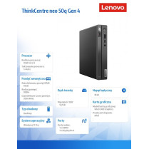 Lenovo Komputer ThinkCentre Neo 50q Tiny 12LN001YPB W11Pro i5-13420H/16GB/512GB/INT/3YRS OS