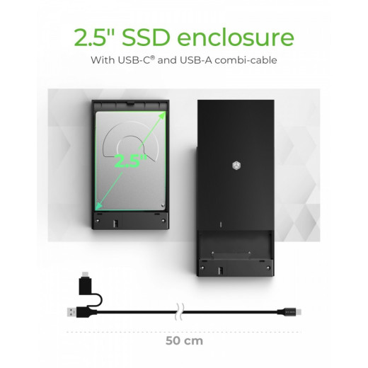 IcyBox Obudowa IB-200T-C3 2,5 SATA USB 3.2 Gen.1
