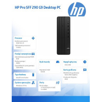 HP Inc. Komputer Pro SFF 290 G9 i3-13100 512GB/8GB/DVD/W11P 935Z8EA