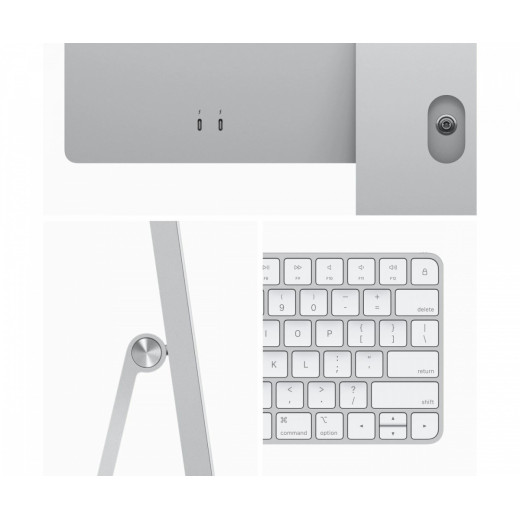 Apple iMac 24 cale: M3 8/8, 8GB, 256GB SSD - Srebrny