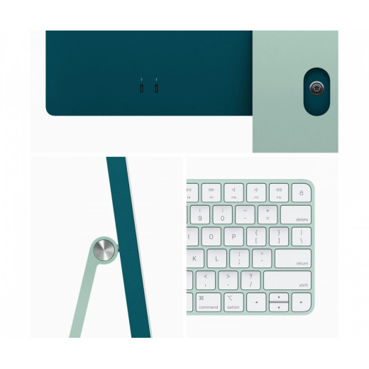 Apple iMac 24 cale: M3 8/8, 8GB, 256GB SSD - Zielony