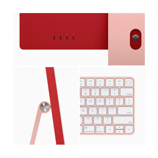 Apple iMac 24 cale: M3 8/10, 8GB, 256GB SSD - Różowy