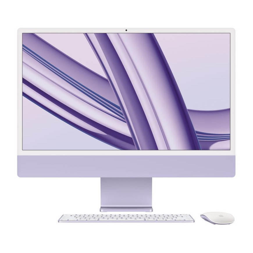 Apple iMac 24 cale: M3 8/10, 8GB, 256GB - Fioletowy
