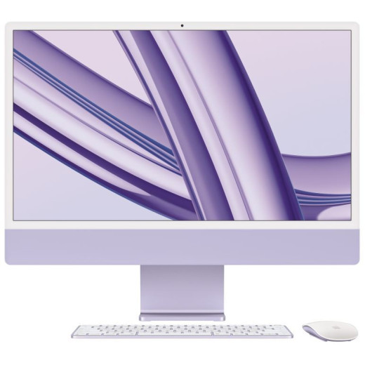 Apple iMac 24 cale: M3 8/10, 8GB, 256GB - Fioletowy