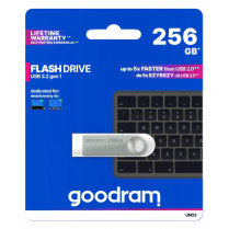 GOODRAM Pendrive UNO3 256GB USB 3.2 Gen1 srebrny