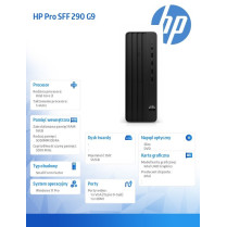 HP Inc. Komputer stacjonarny 290 SFF G9R i3-13100 512GB/16GB/DVDR/W11P 936A0EA