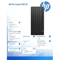 HP Inc. Komputer stacjonarny 290 Tower G9 i3-13100 512GB/16GB/DVDR/W11P 936A6EA