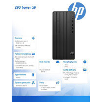 HP Inc. Komputer stacjonarny 290 Tower G9 i5-13500 256GB/16GB/DVDR/W11P 936A7EA