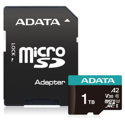 Adata Micro SD PremierPro 1TB UHS1 U3 V30 100/85 MB/s + adapter
