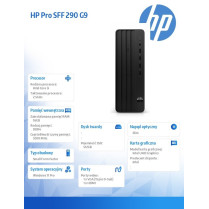 HP Inc. Komputer stacjonarny 290SFF G9R i5-12400 512GB/16GB/DVDR/W11P 9H6A5ET