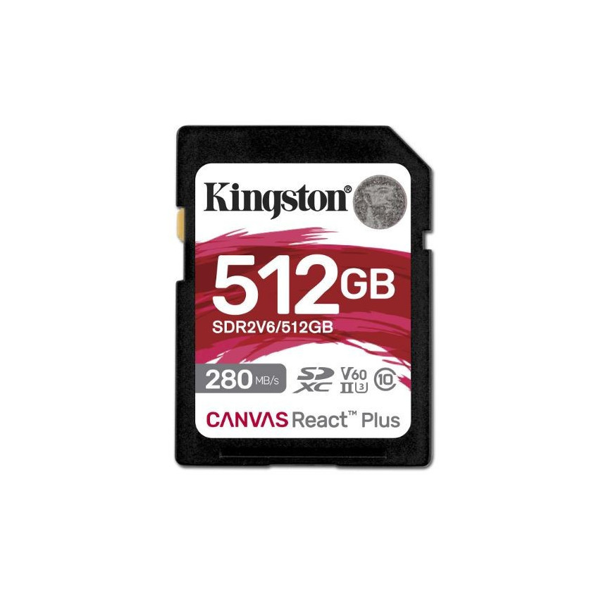 Kingston Karta pamięci SD 512GB React Plus 280/150/MB/s U3 V60
