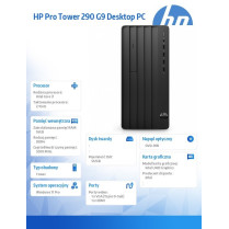HP Inc. Komputer Pro Tower 290 G9 i7-13700 512GB/16GB/DVDR/W11P 883U5EA