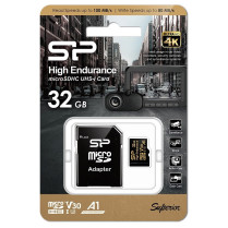 Silicon Power Karta pamięci microSDHC High Endurance 32GB V30 UHS-1 U3 A1 24/7 + ADAPTER microSD-SD
